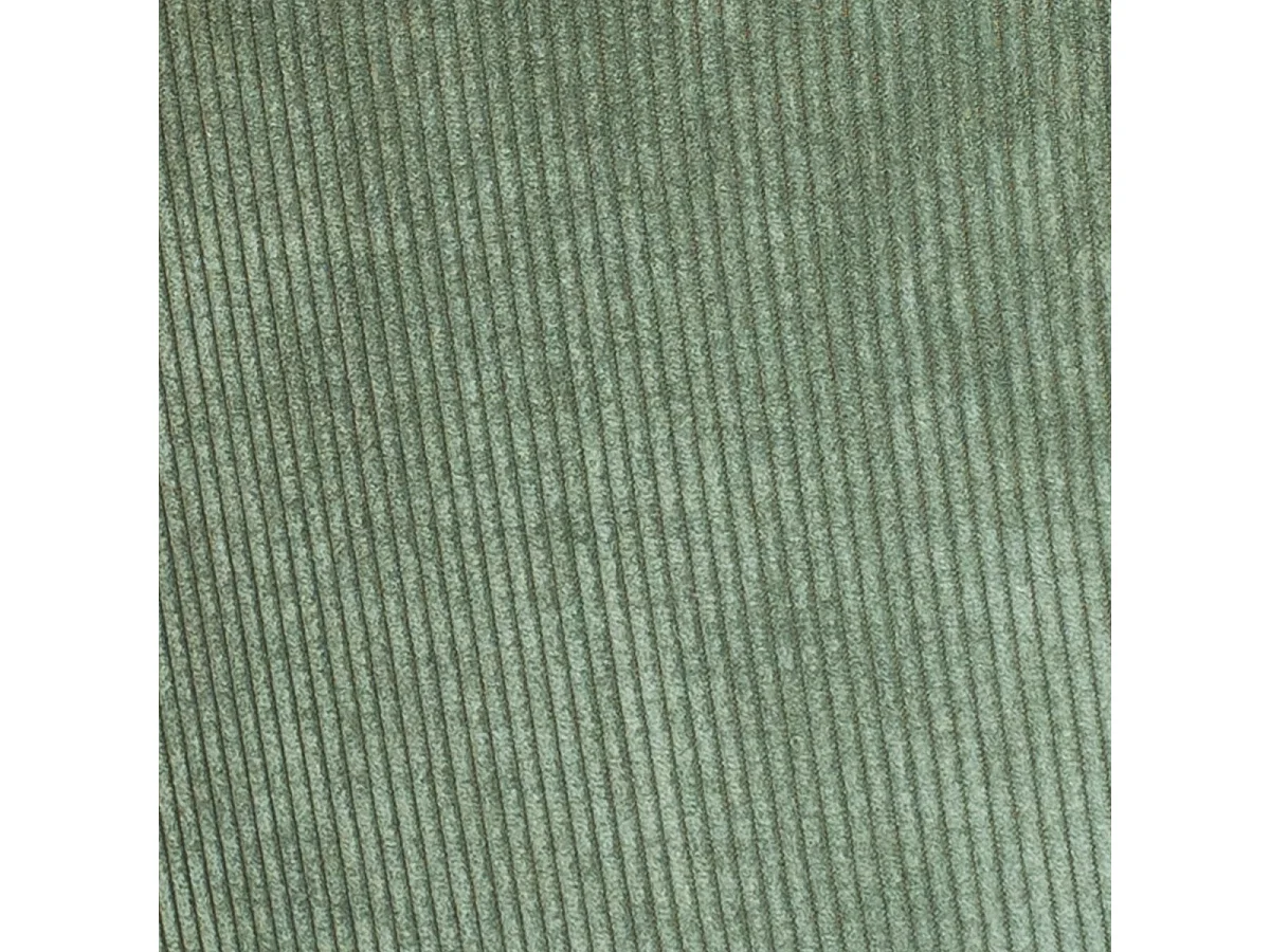 Fauteuil en bois et velours côtelé vert - Lanna