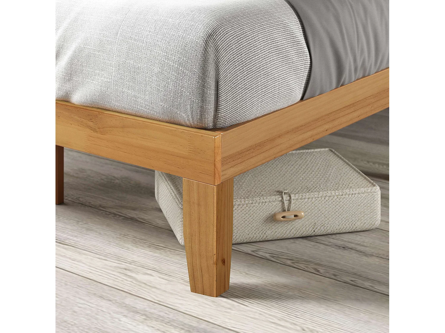 Lit 160 x 200 cm en bois - lit king - Moiz