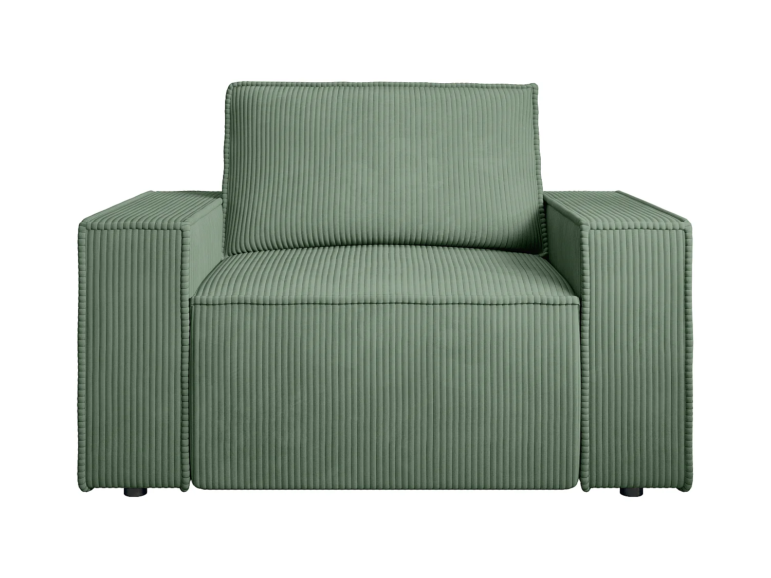 Sillón de pana verde almendra AMELIA