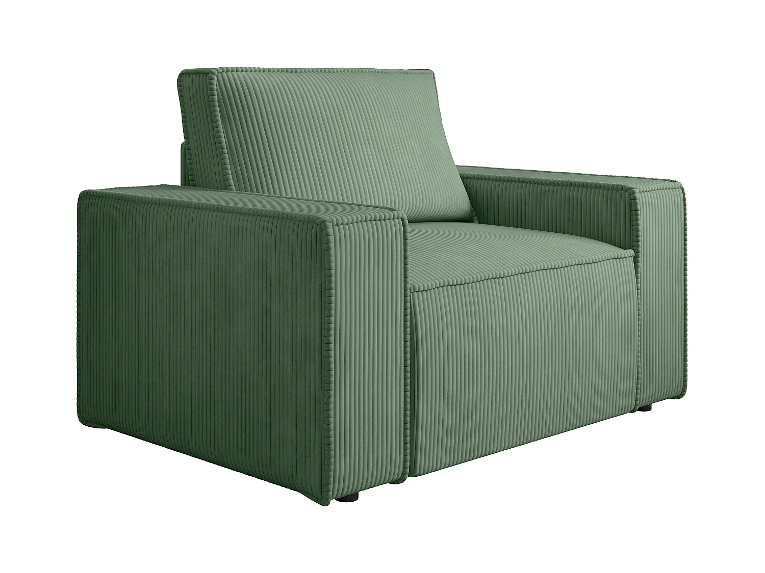 Sillón de pana verde almendra AMELIA