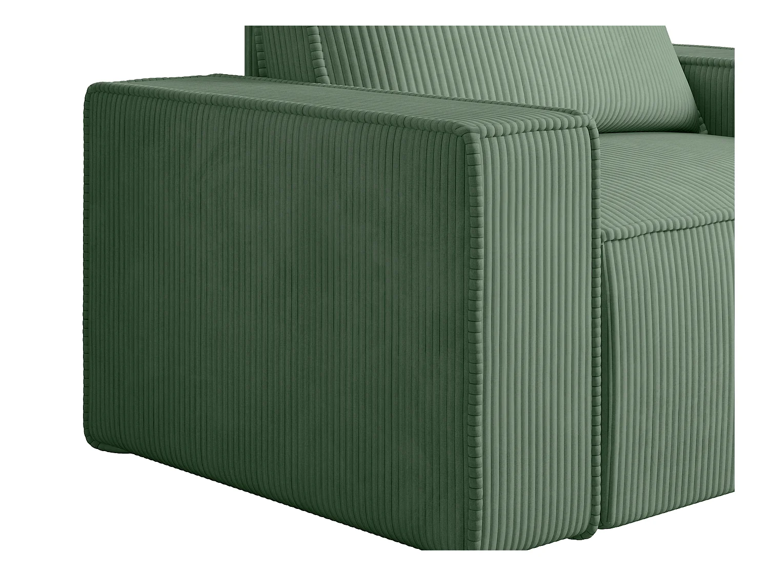 Sillón de pana verde almendra AMELIA