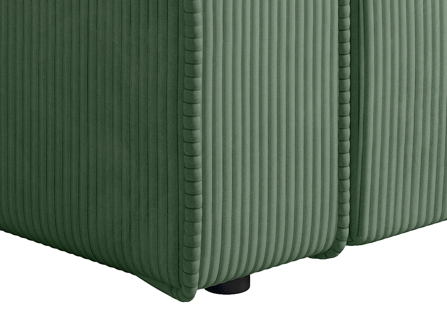 Fauteuil en velours côtelé vert amande AMELIA