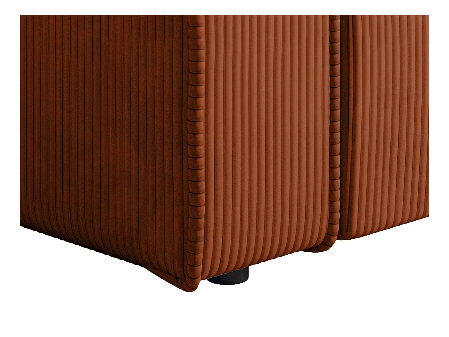 Fauteuil en velours côtelé terracotta AMELIA