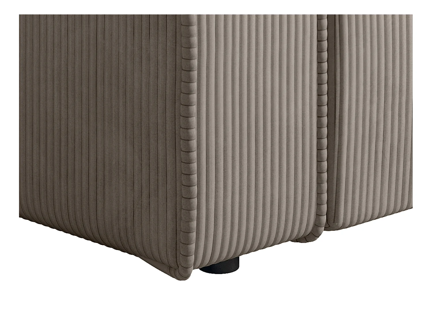 Fauteuil en velours côtelé taupe AMELIA