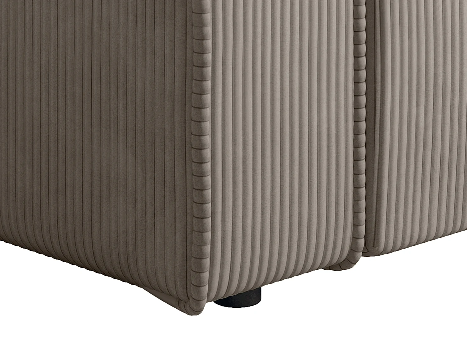 Lænestol i taupe-farvet kordfløjl AMELIA