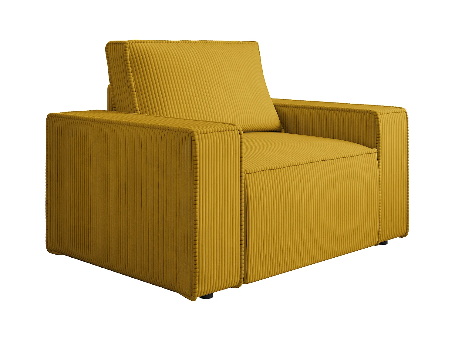 Sillón de pana amarillo AMELIA