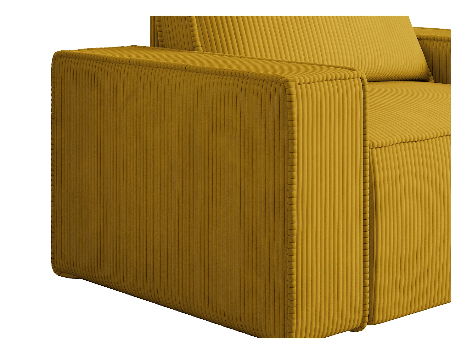 Sillón de pana amarillo AMELIA