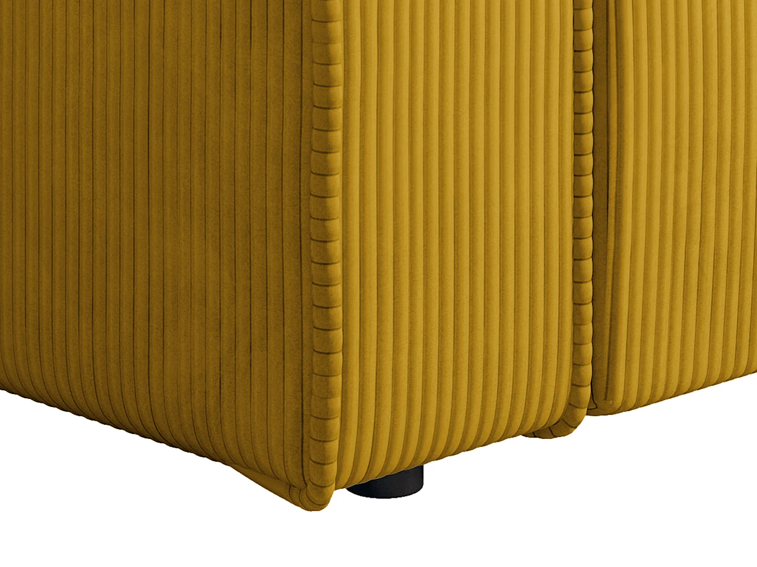 Lænestol i gul kordfløjl i design stil AMELIA