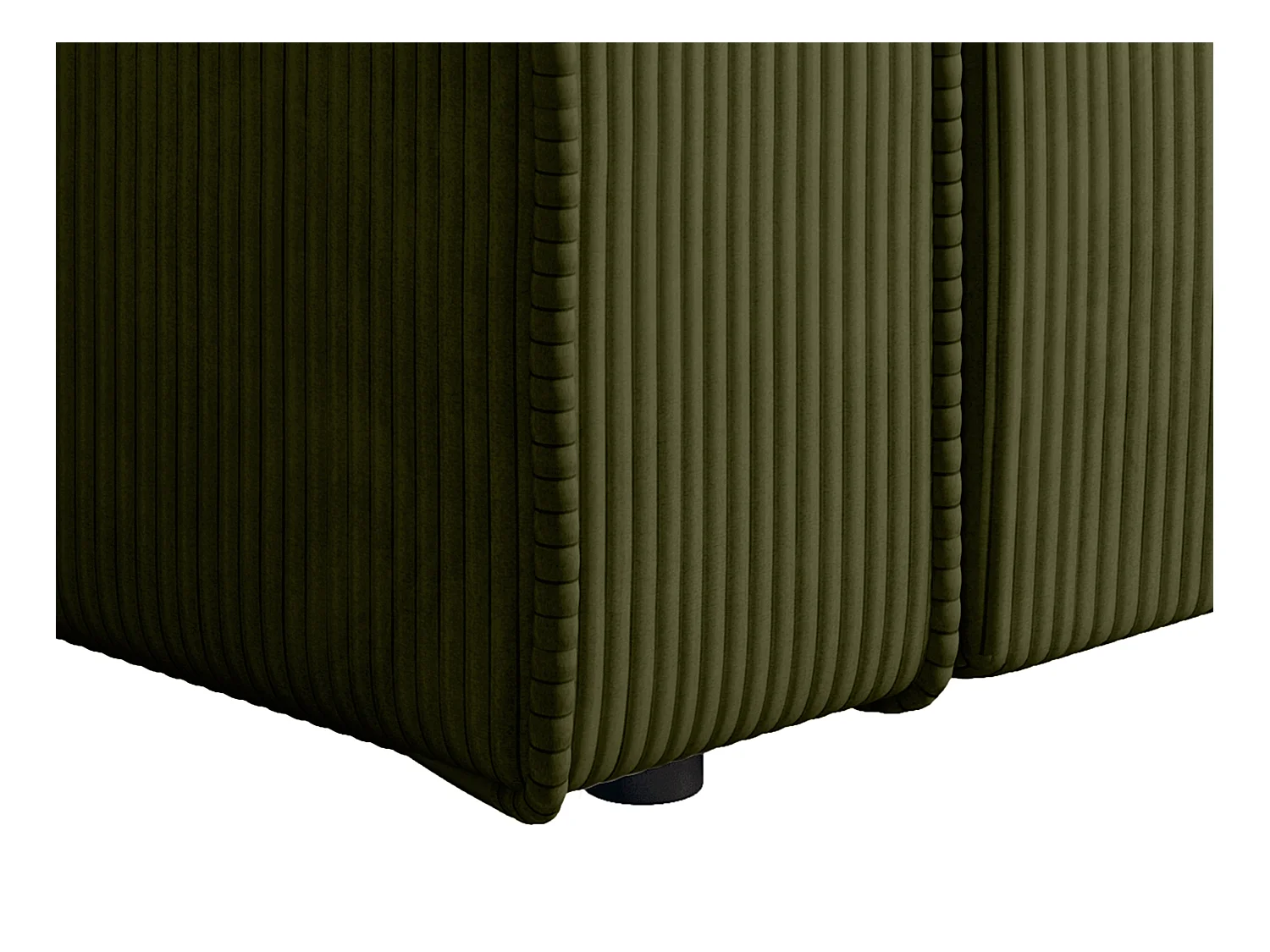 Fauteuil van olijfgroen ribfluweel AMELIA