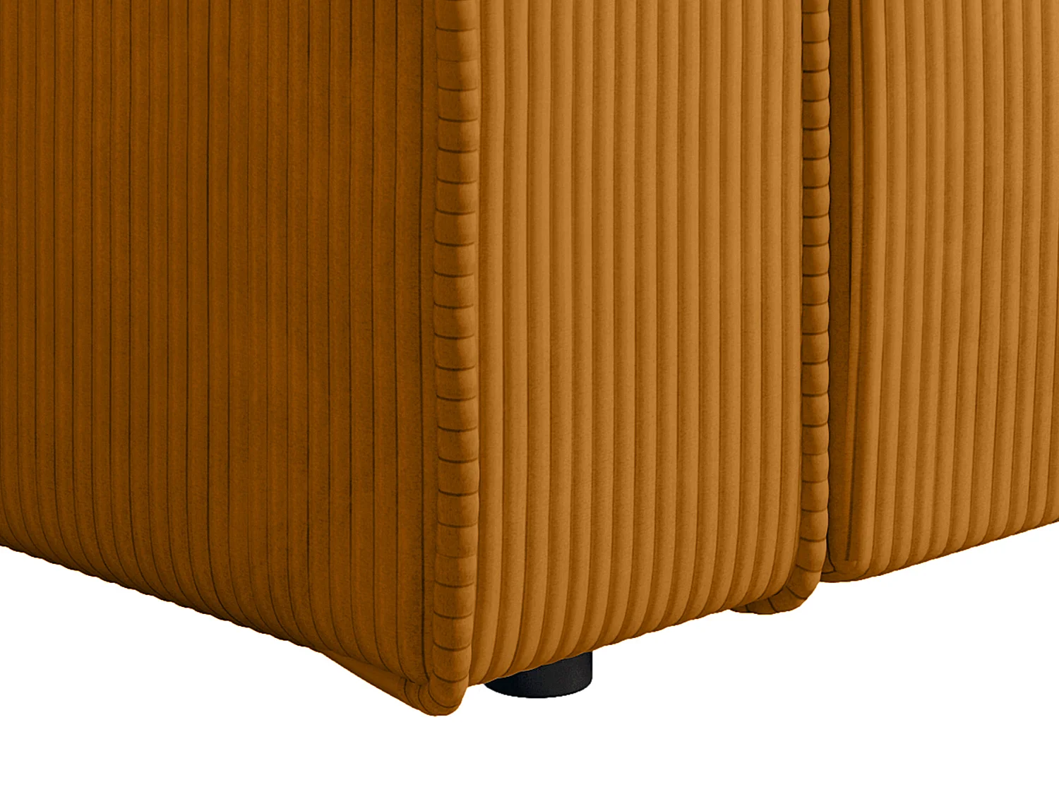 Fauteuil en velours côtelé orange clair AMELIA