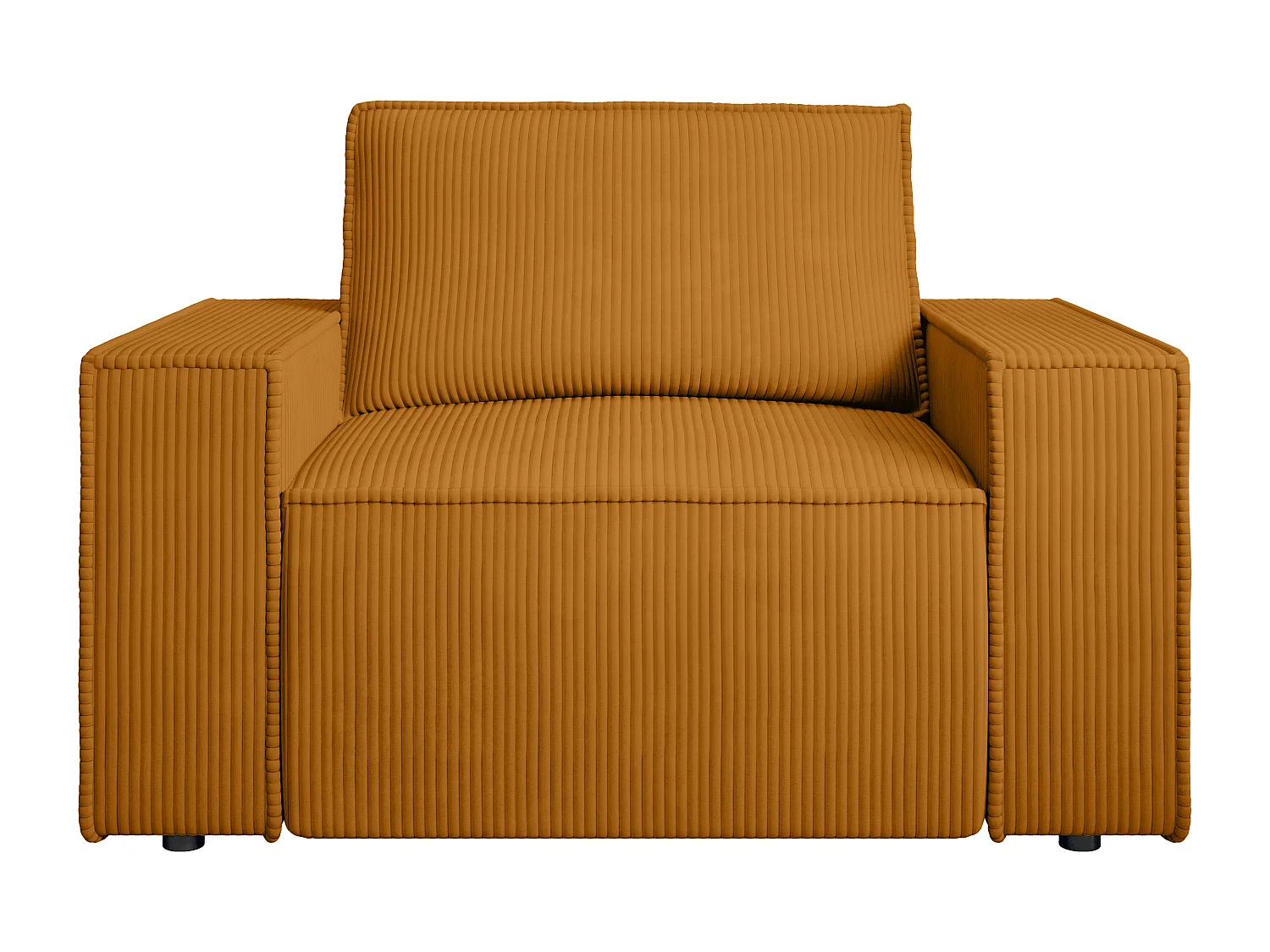 Lænestol i lyseorange fløjl AMELIA