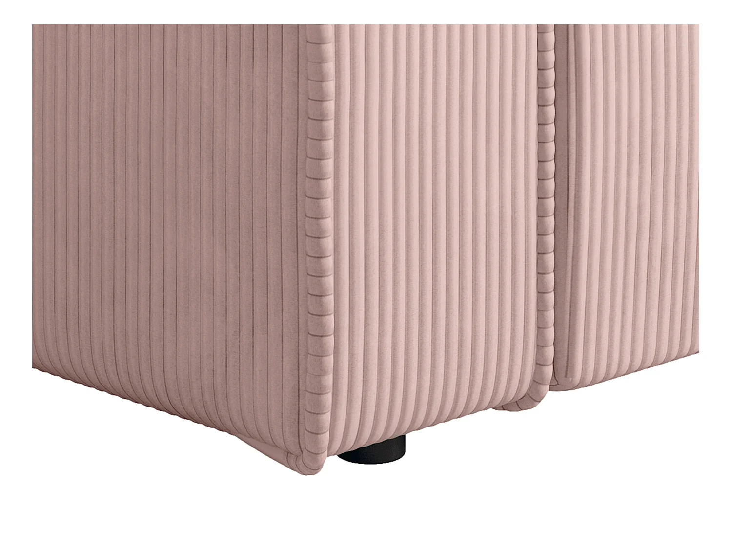 Fauteuil en velours côtelé rose poudré AMELIA