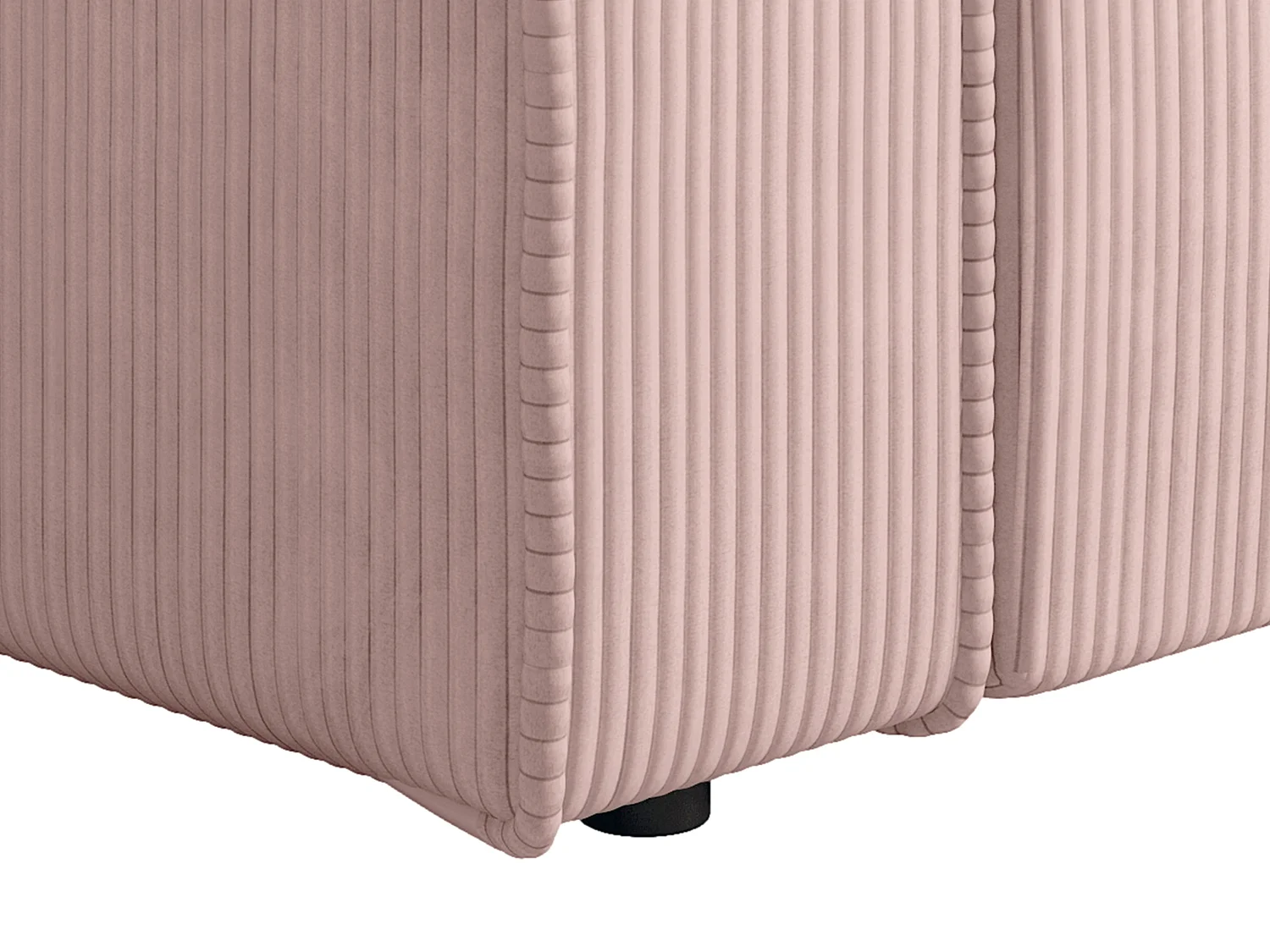 Fauteuil en velours côtelé rose poudré AMELIA