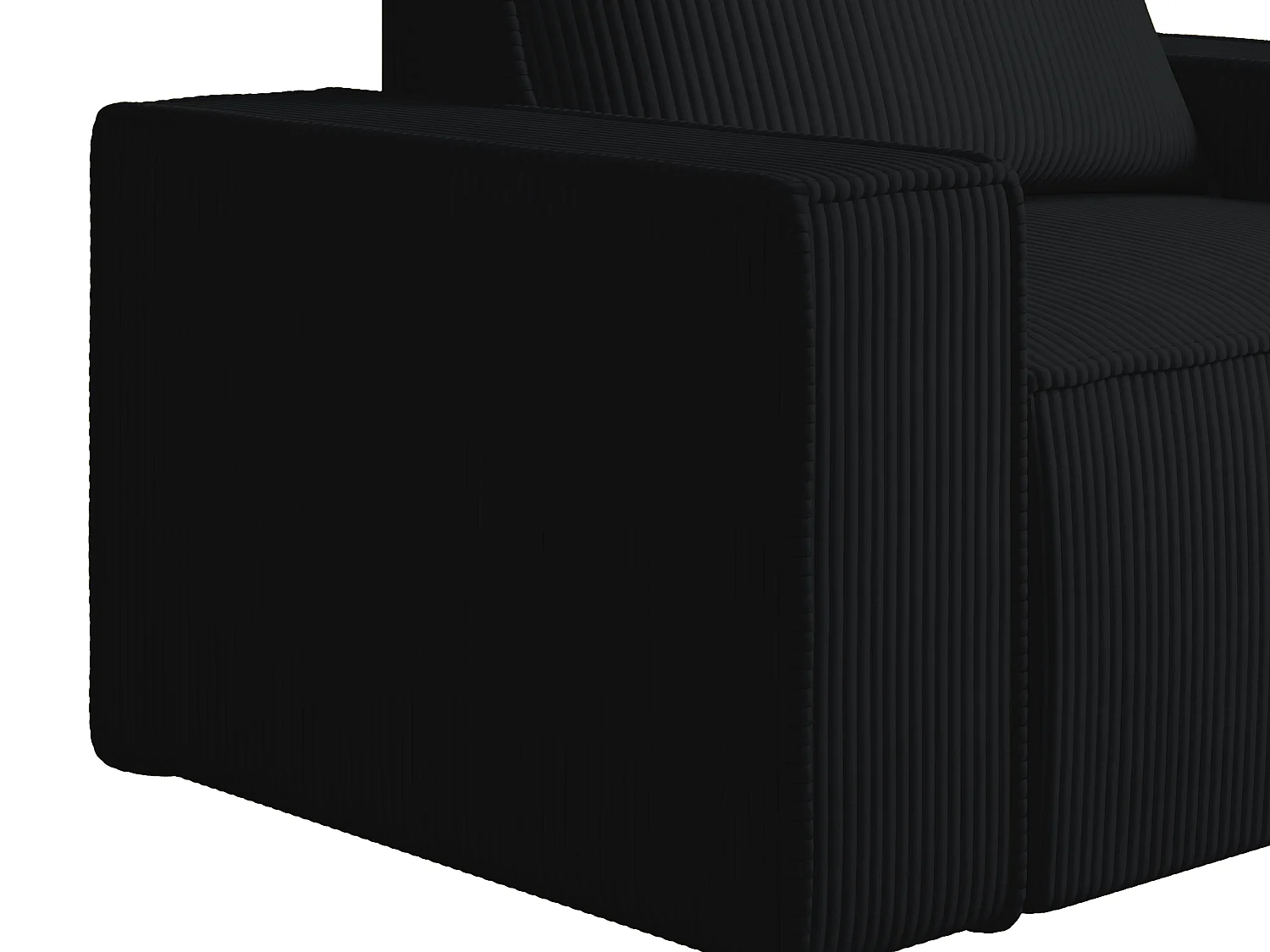 Fotel z czarnego sztruksu - AMELIA