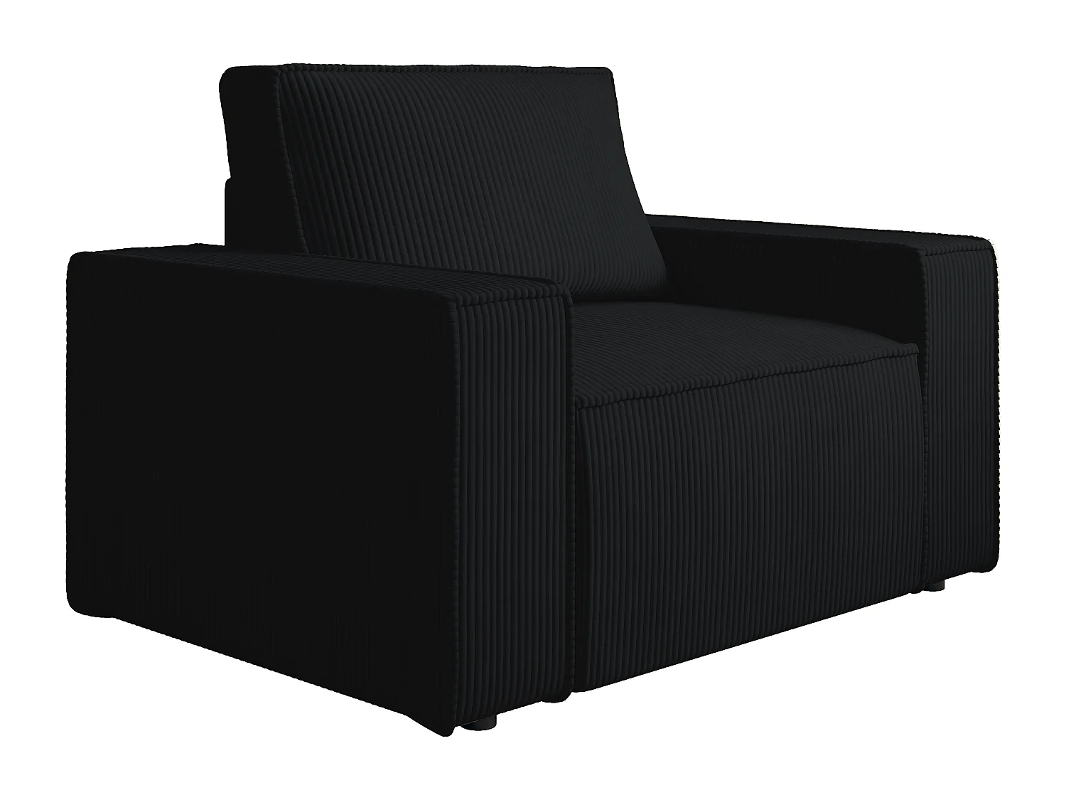 Fotel z czarnego sztruksu - AMELIA