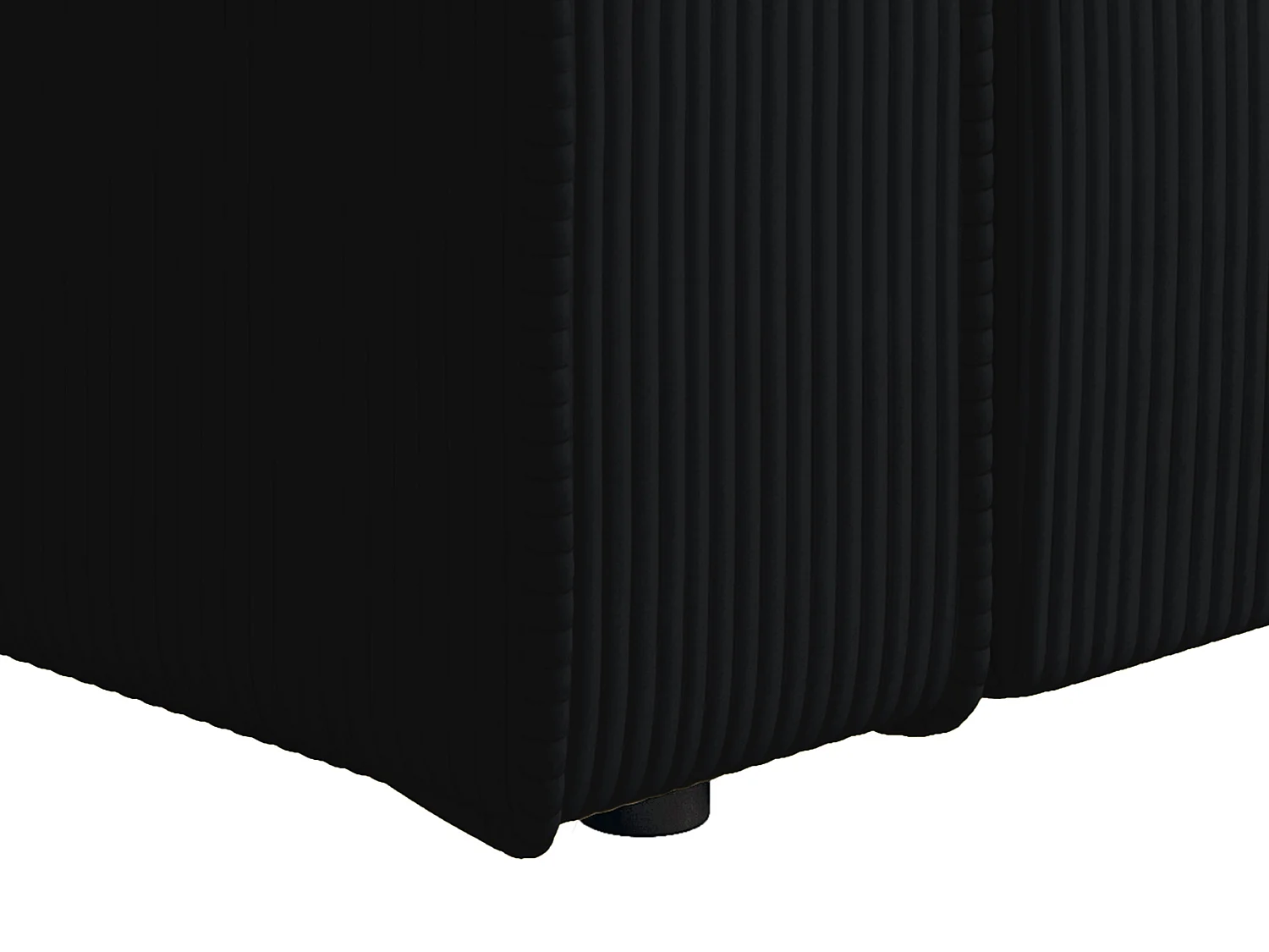 Fauteuil en velours côtelé noir AMELIA