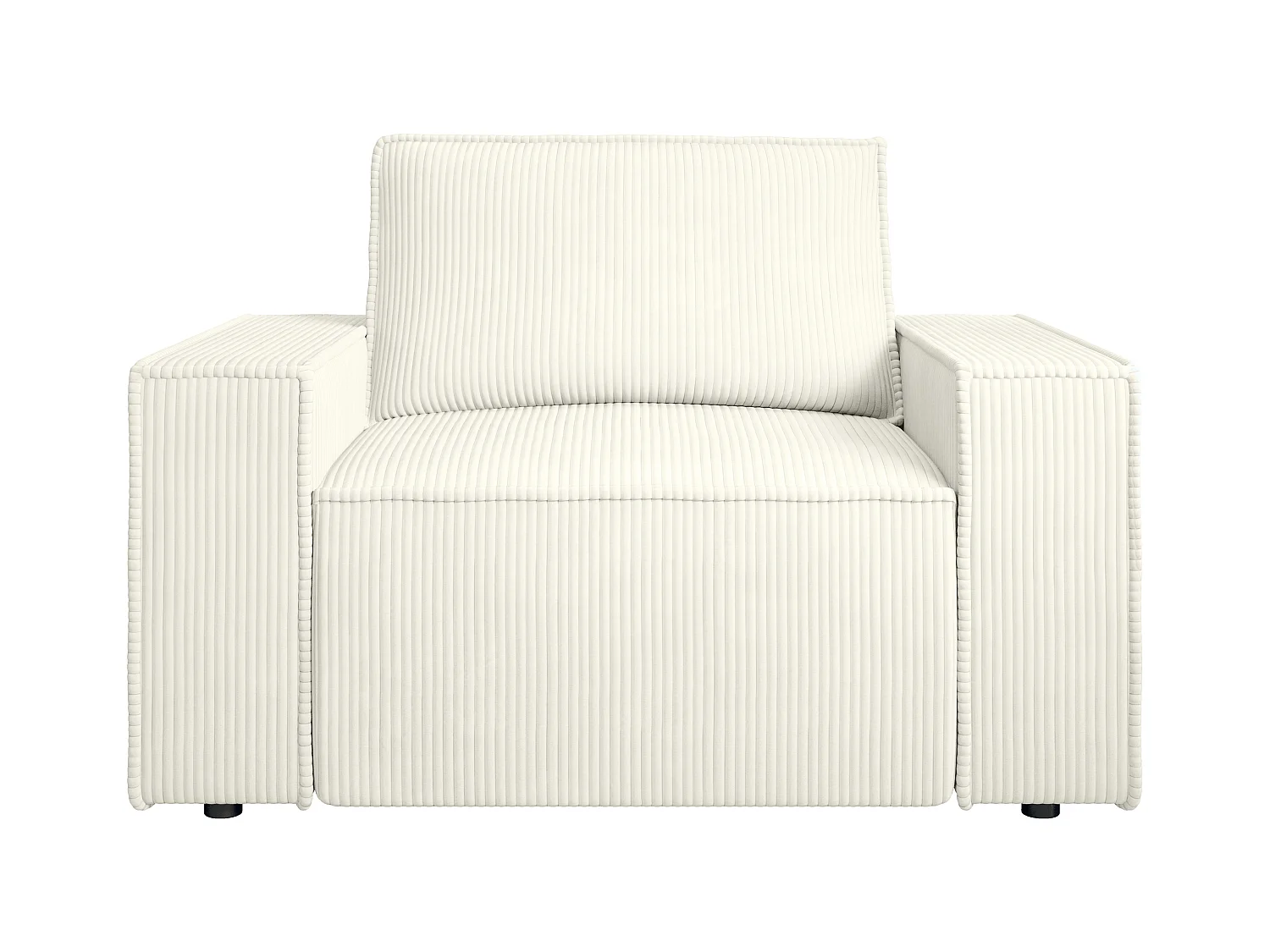 Sillón de pana blanco AMELIA