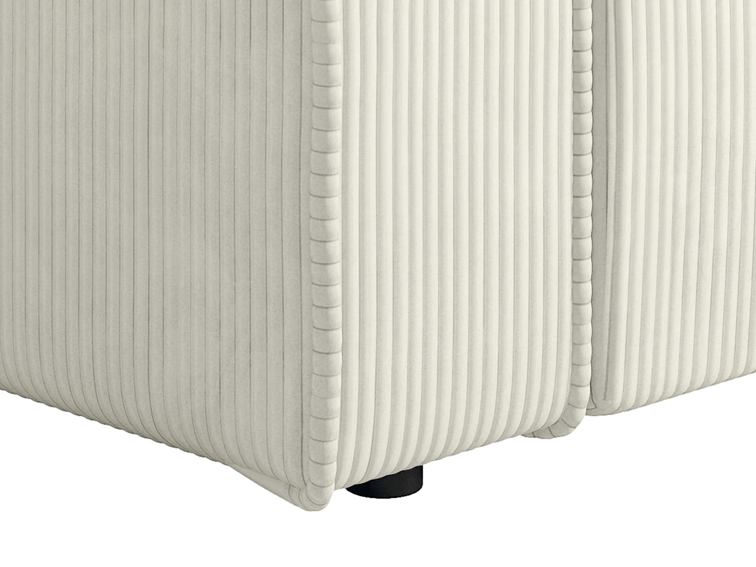 Fauteuil en velours côtelé blanc AMELIA