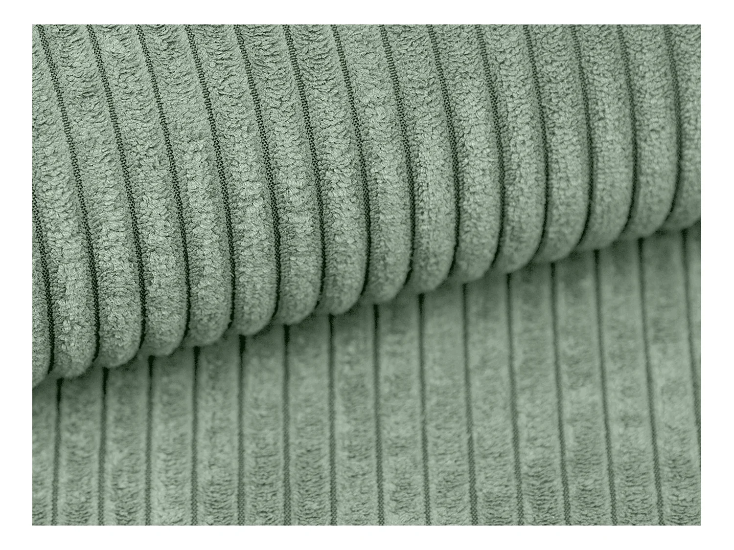 Puf de pana verde almendra AMELIA