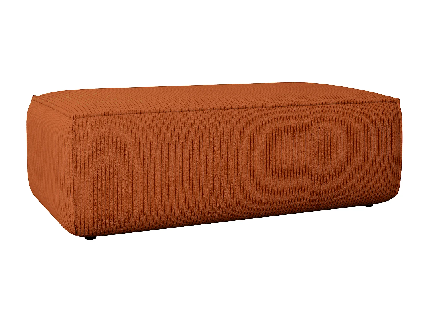 Sittpuff i manchestersammet terracotta AMELIA