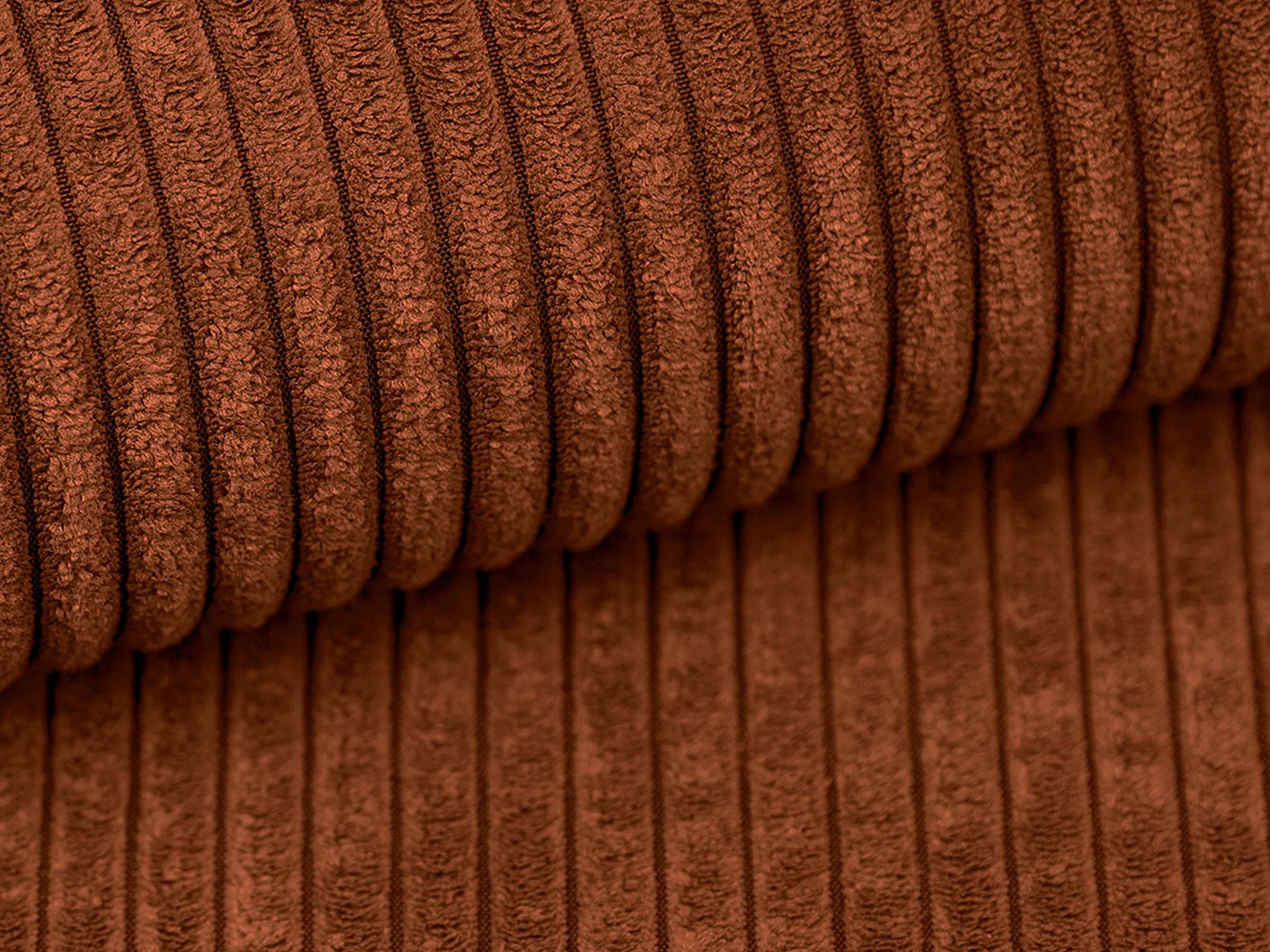 Sittpuff i manchestersammet terracotta AMELIA