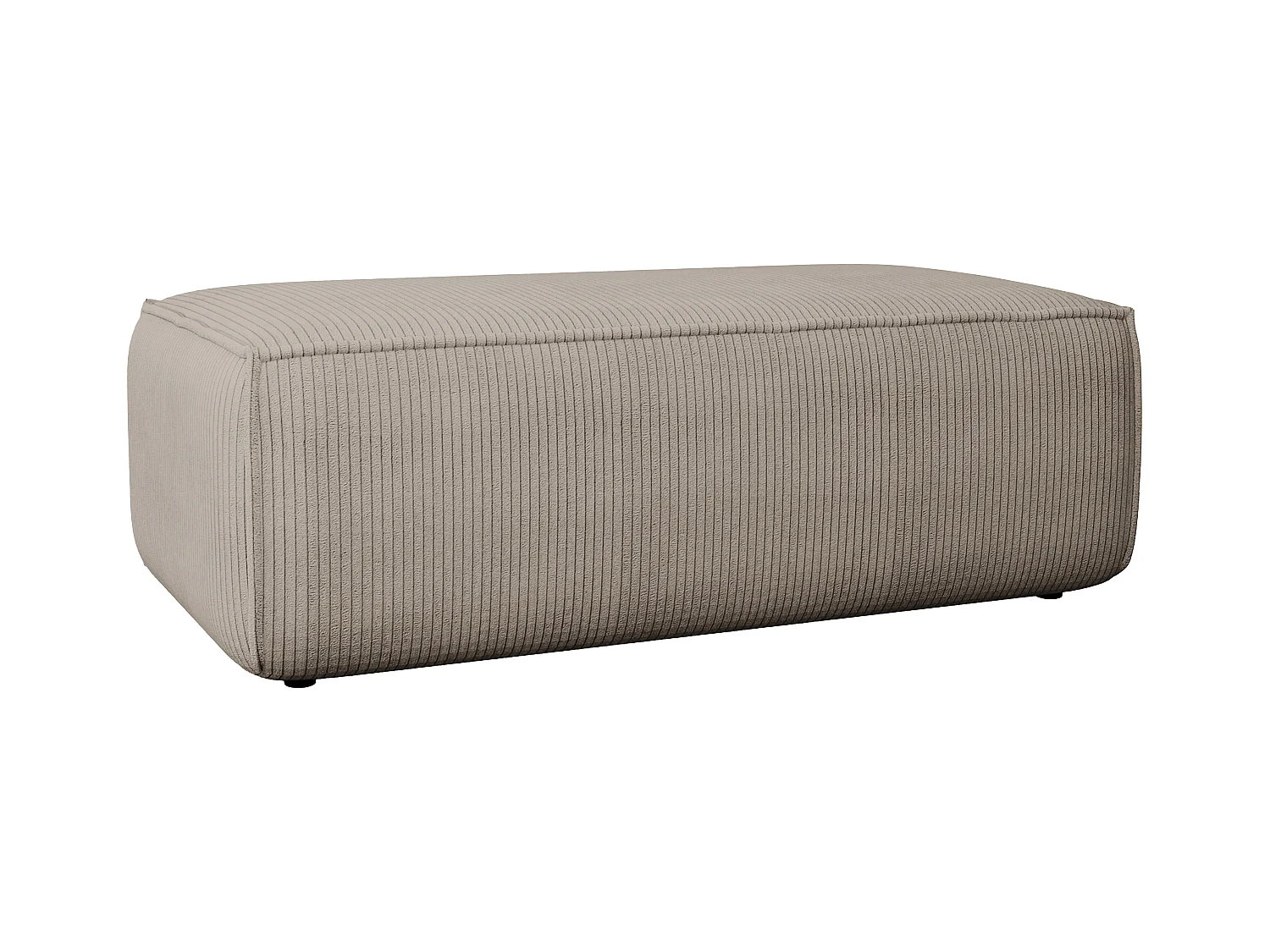 Taupe brun fløjlspuf AMELIA