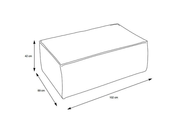 Taupe brun fløjlspuf AMELIA