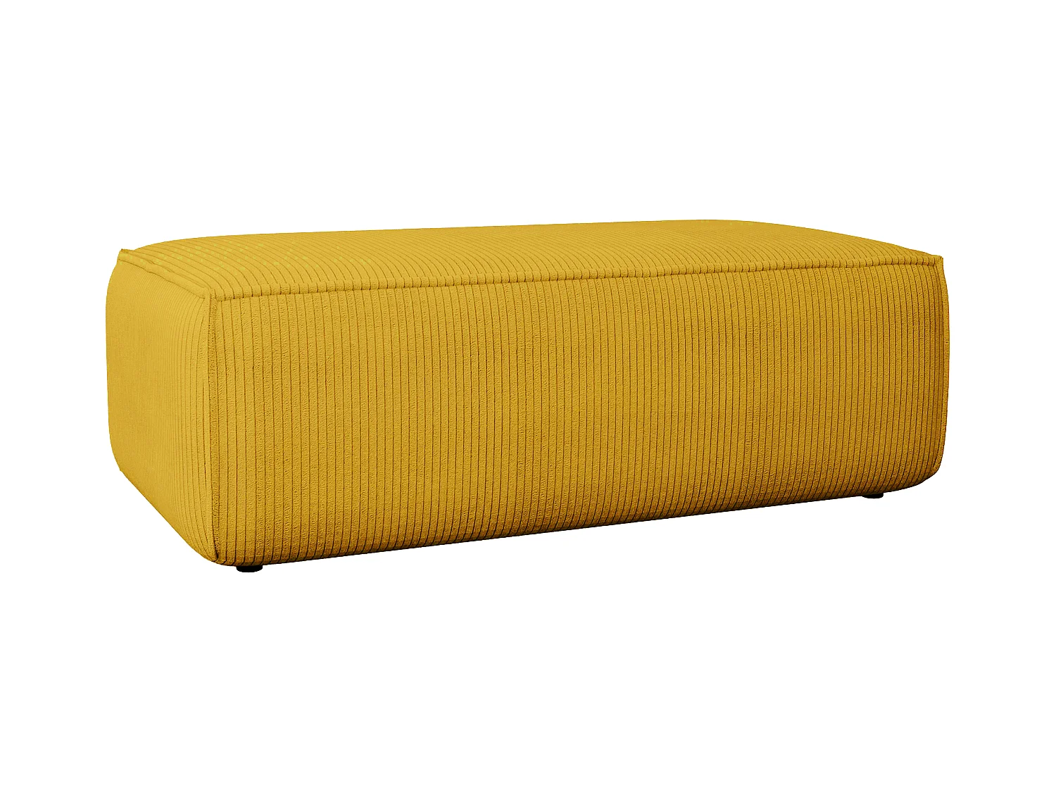 Gul fløjlsbramsindiv pude af gul bredvævet fløjlssammet AMELIA