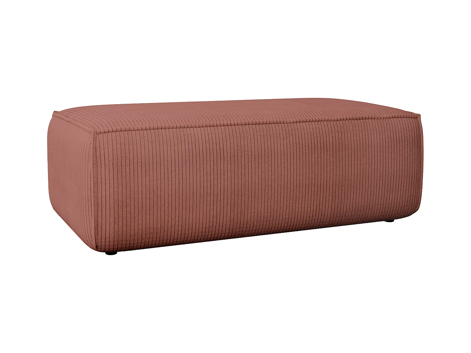 Puf de pana rosa AMELIA