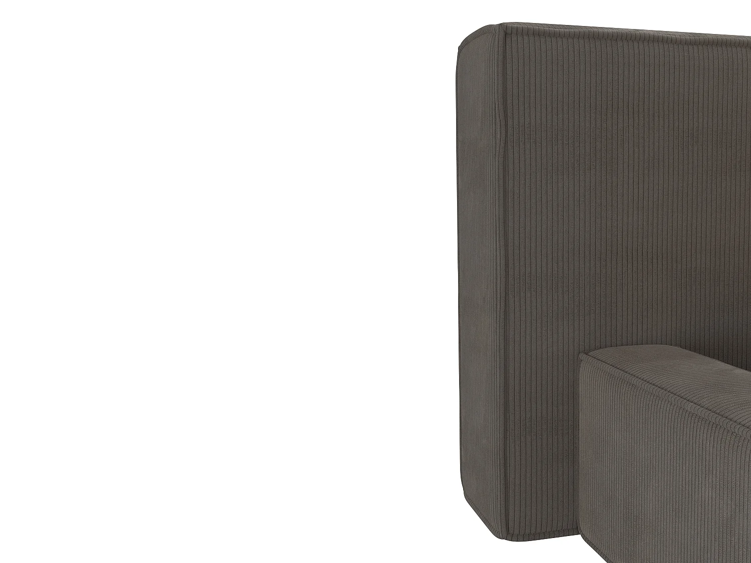 Cama com espaço de arrumação 140x190 cm veludo canelado taupe + colchão - TIMANO de Pascal Morabito