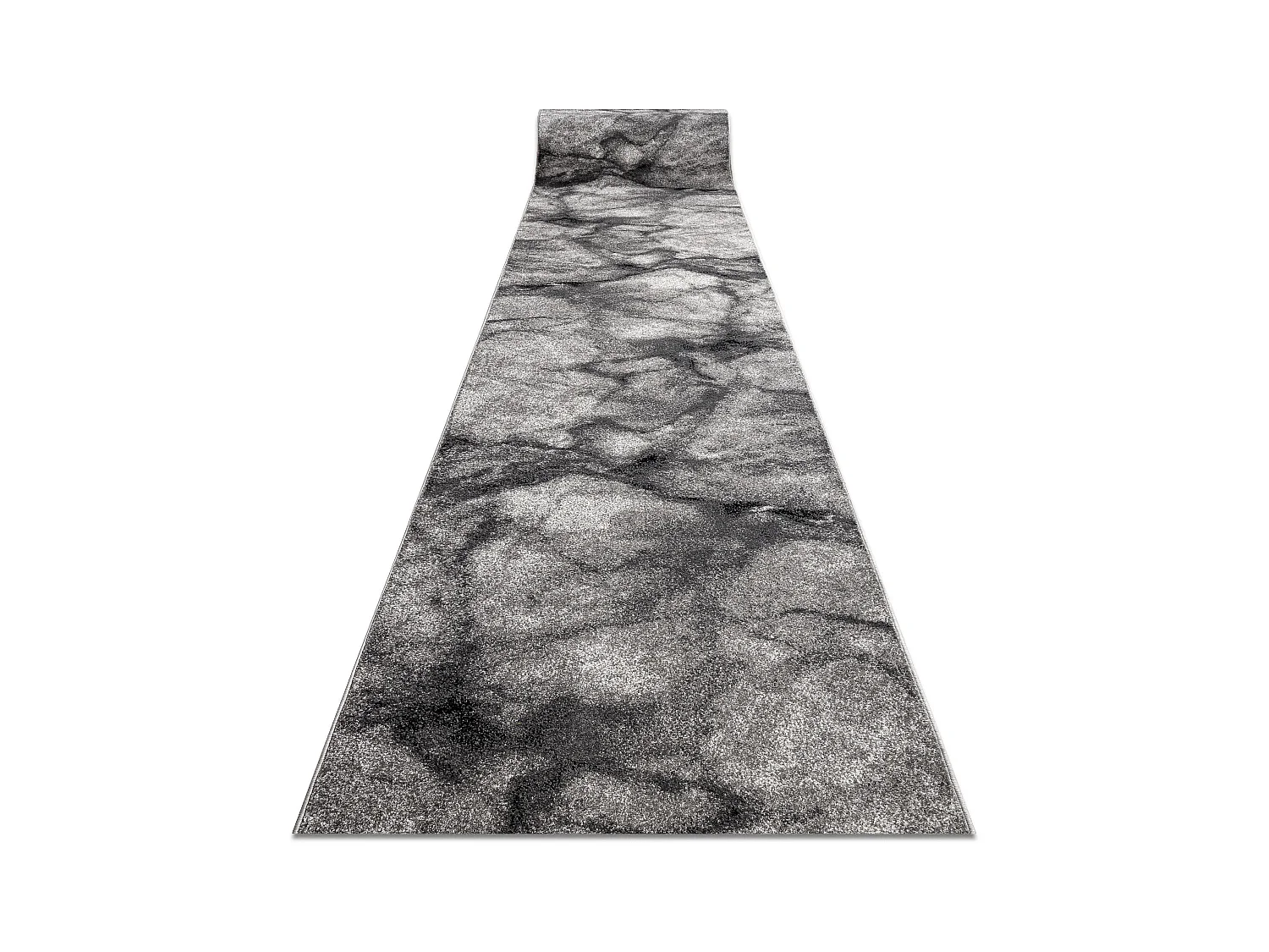 Tapis de couloir SILVER Marble marbre gris 80x310 cm