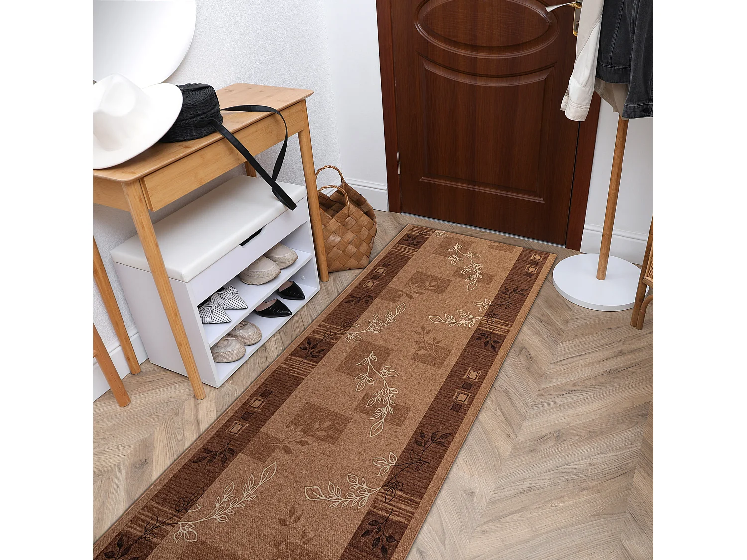 TAPIS DE COULOIR ANTIDÉRAPANT AGADIR beige 100x450 cm