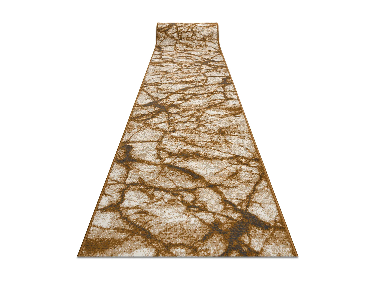 TAPIS DE COULOIR BCF MORAD Marmur Marbre beige / or gris 120x220 cm