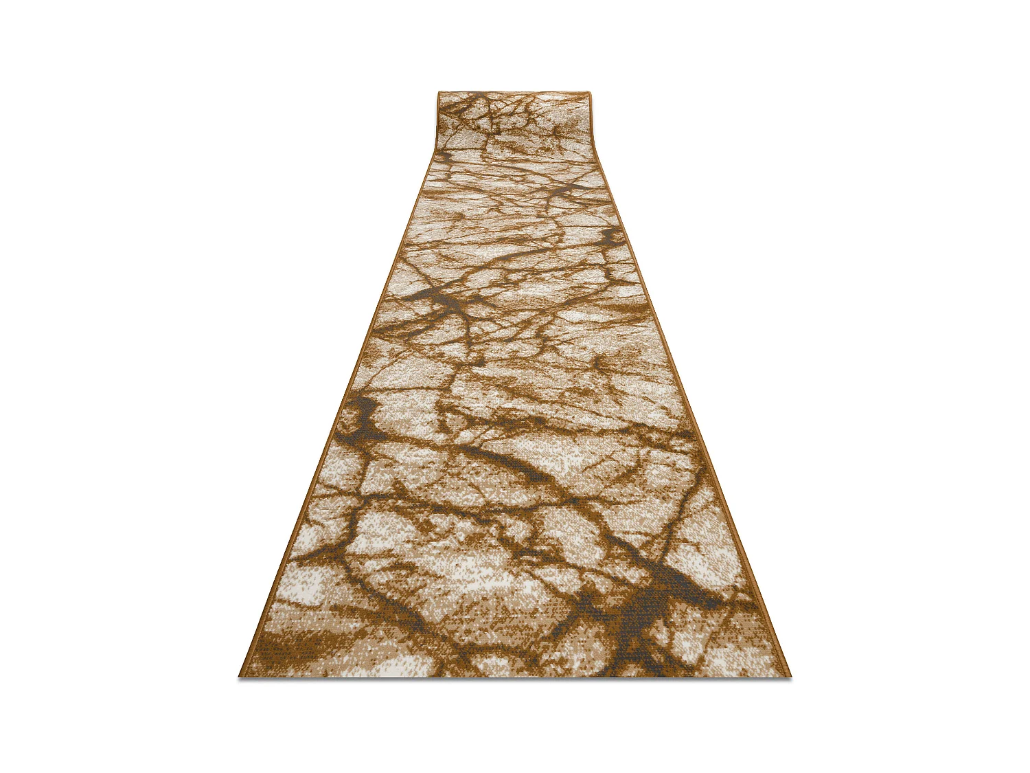 TAPIS DE COULOIR BCF MORAD Marmur Marbre beige / or gris 60x100 cm