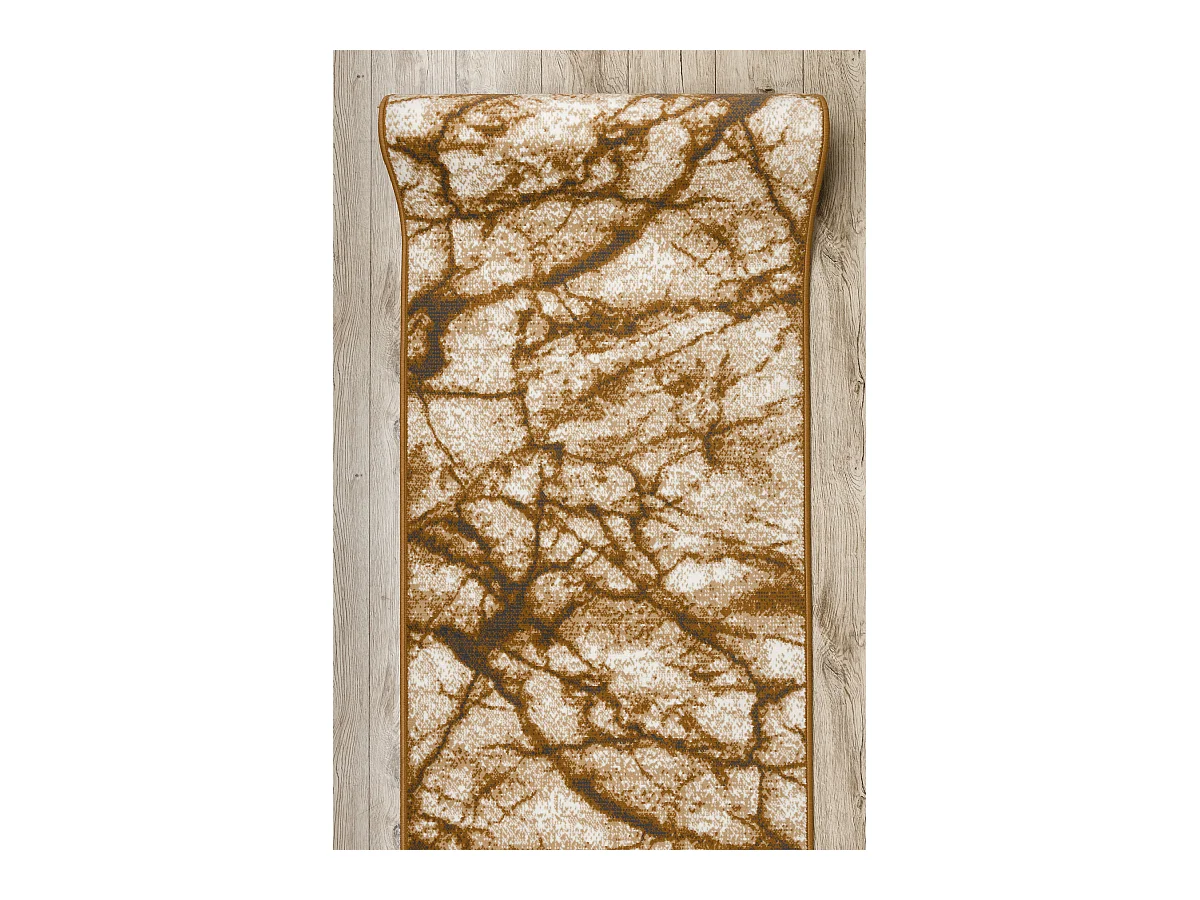 Vloerbekleding BCF MORAD Marmur Marmer beige / grijs goud 80x530 cm
