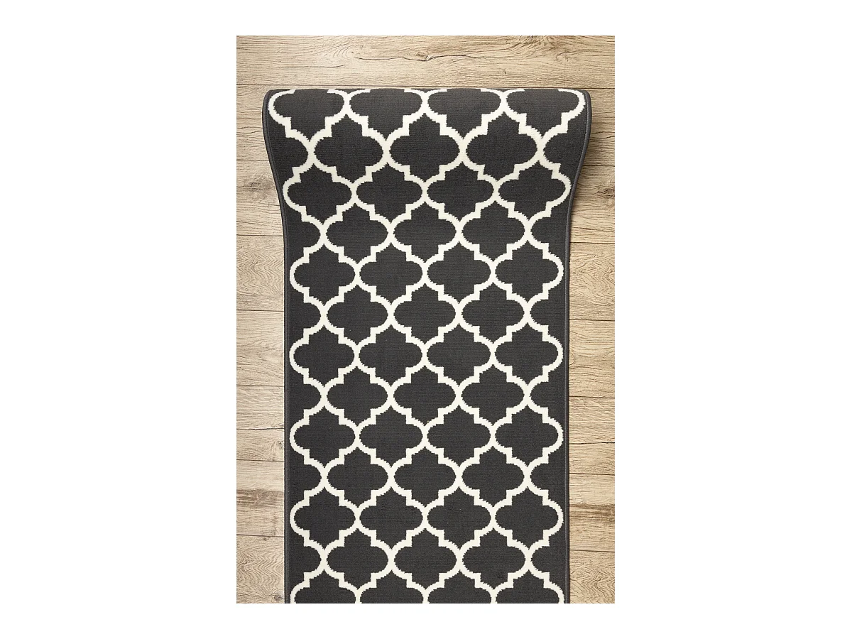 Vloerbekleding BCF MORAD Trelis klaver Marokkaanse grijs / room 90x210 cm