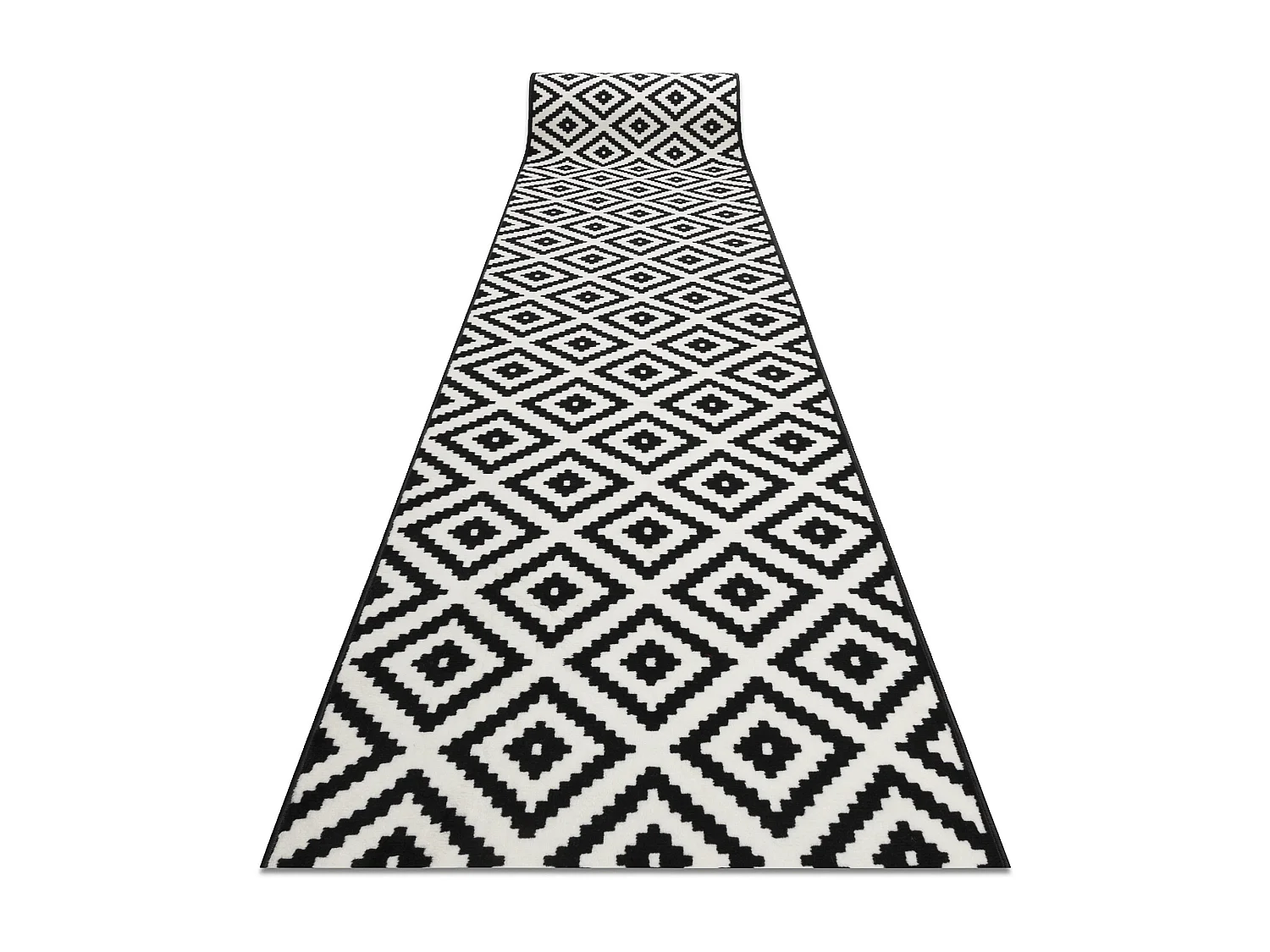 Vloerbekleding BCF MORAD Ruta diamanten zwart / room 80x290 cm