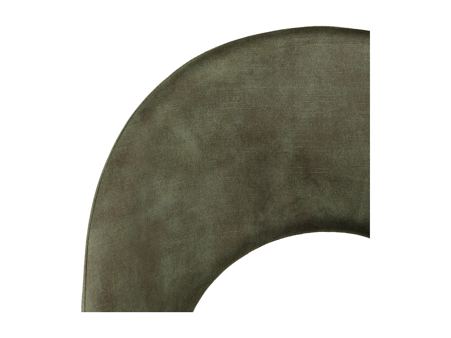 TOM - Lot de 2 chaises dossier ouvert tissu velours vert pieds noir