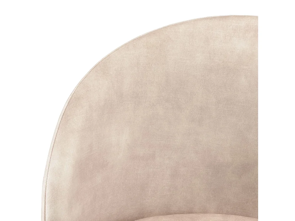 TOM - Lot de 2 chaises dossier enveloppant tissu velours beige