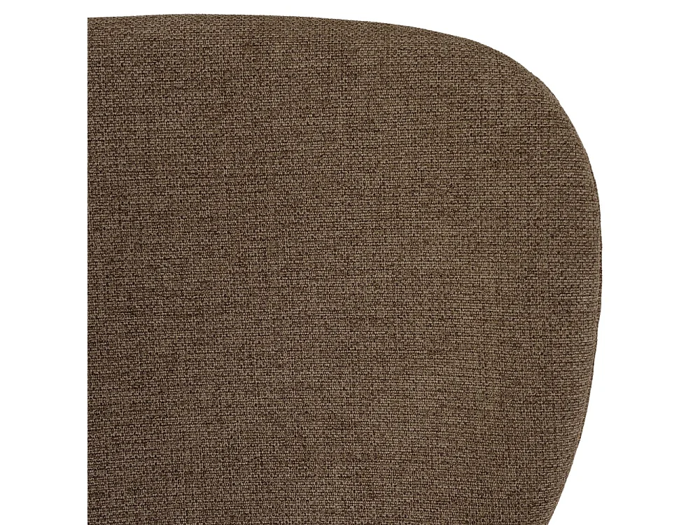 TOM - Lot de 2 chaises tissu marron pieds acier noir