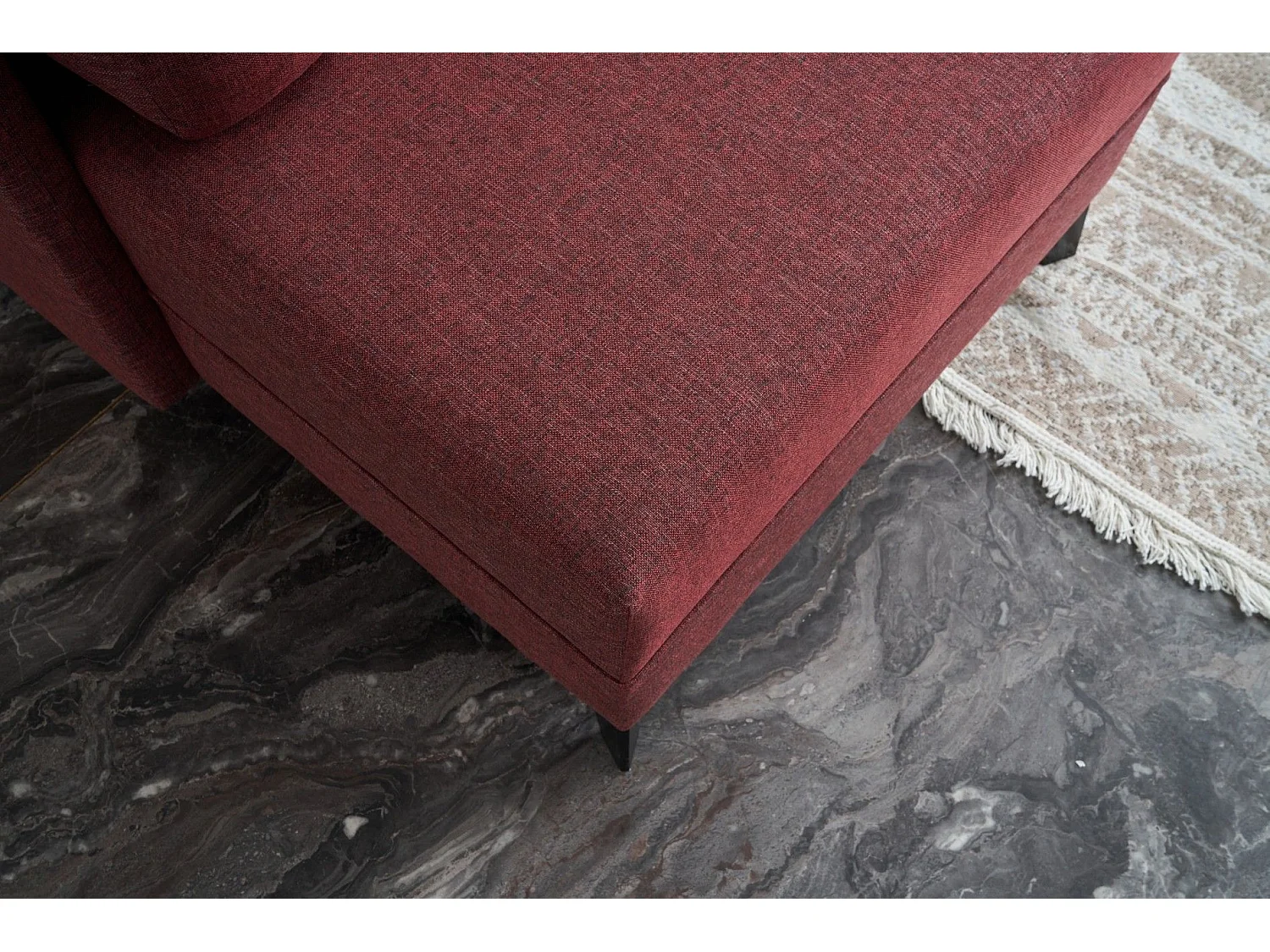 Sofá rinconero Altadena 316, Rojo, Función de descanso, 300x202x78cm