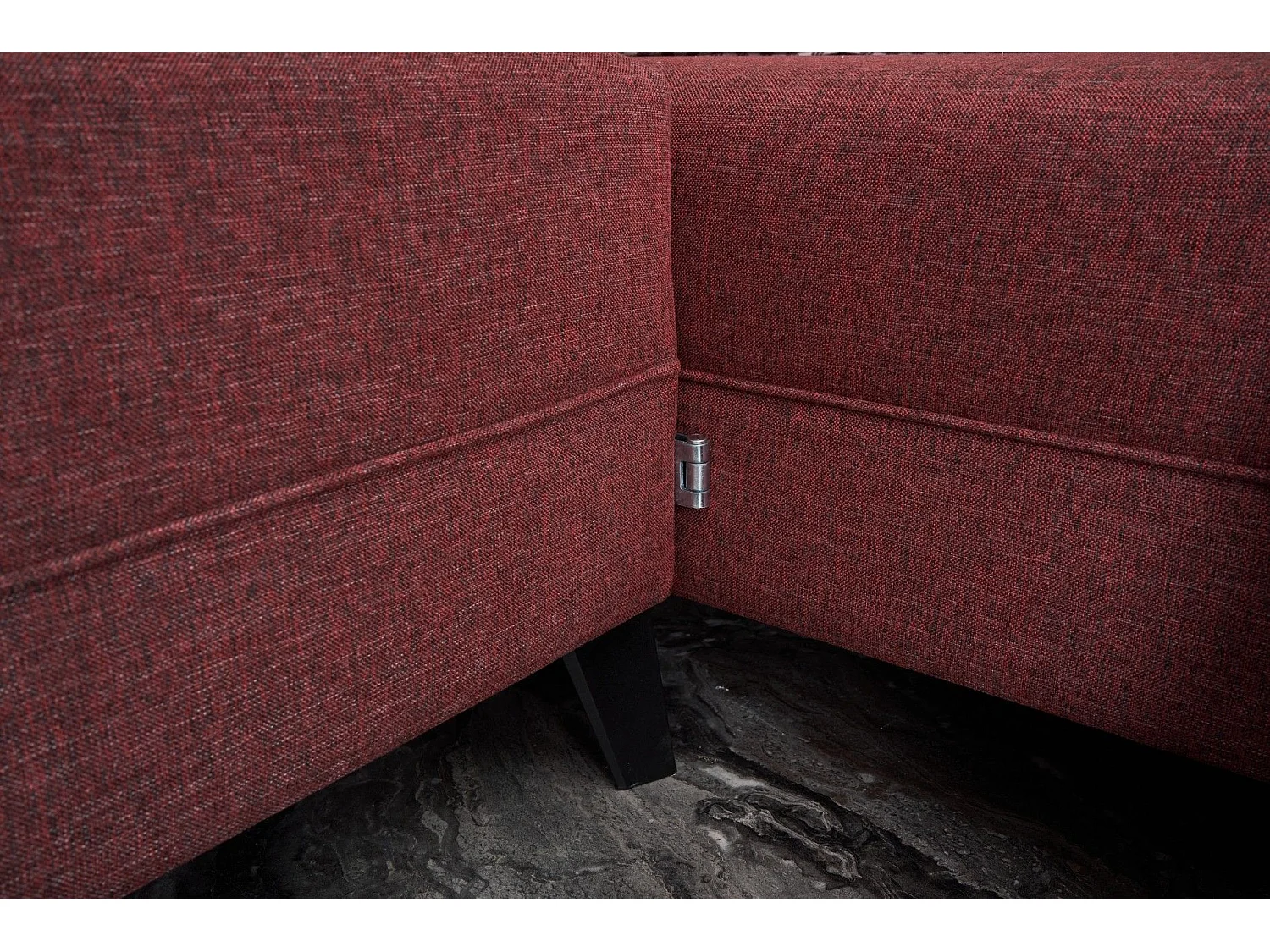 Sofá rinconero Altadena 316, Rojo, Función de descanso, 300x202x78cm