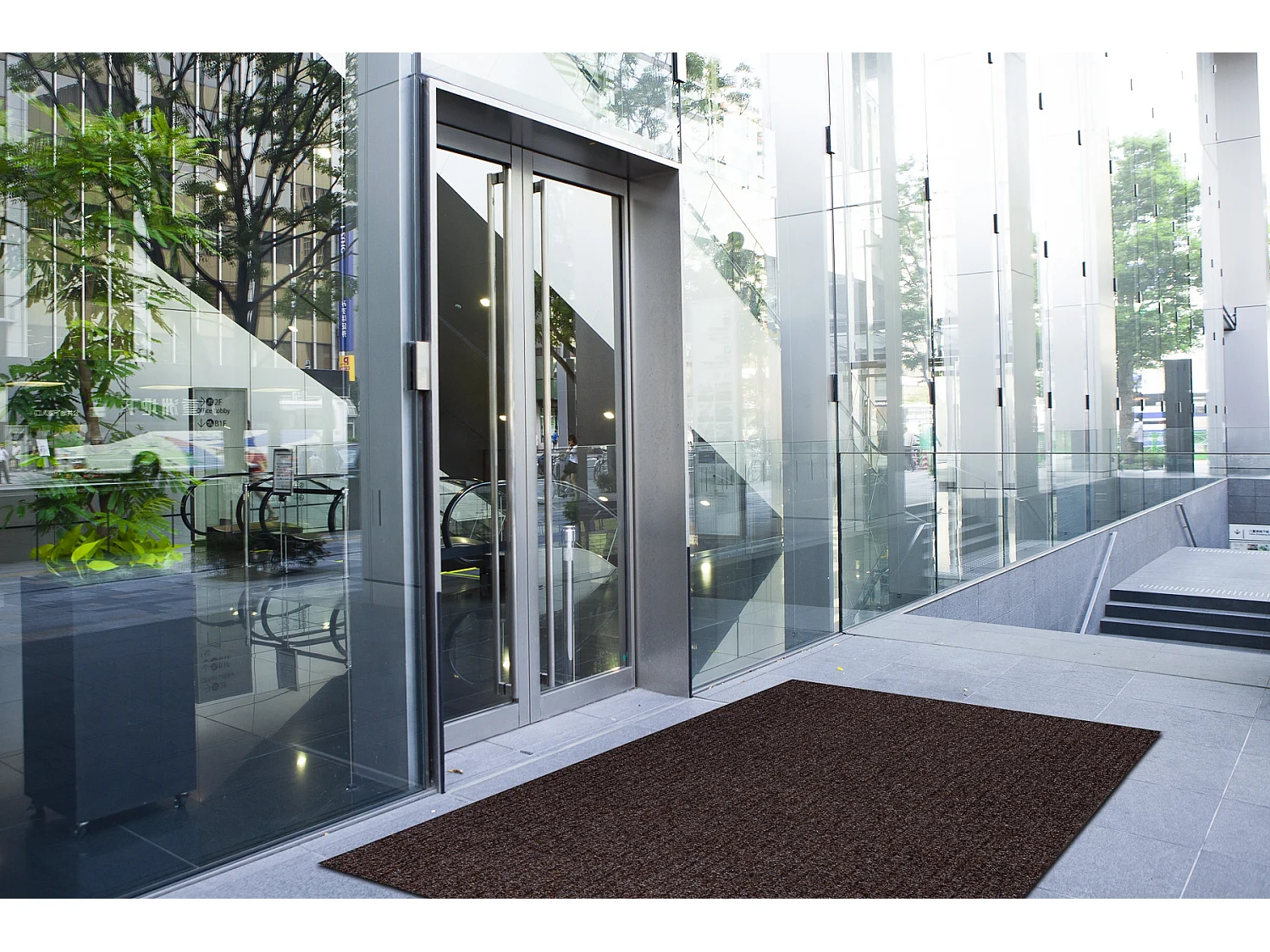 Runner - Alfombrilla antideslizante SAMOS 0300 Trapper exterior, inter 100x190 cm