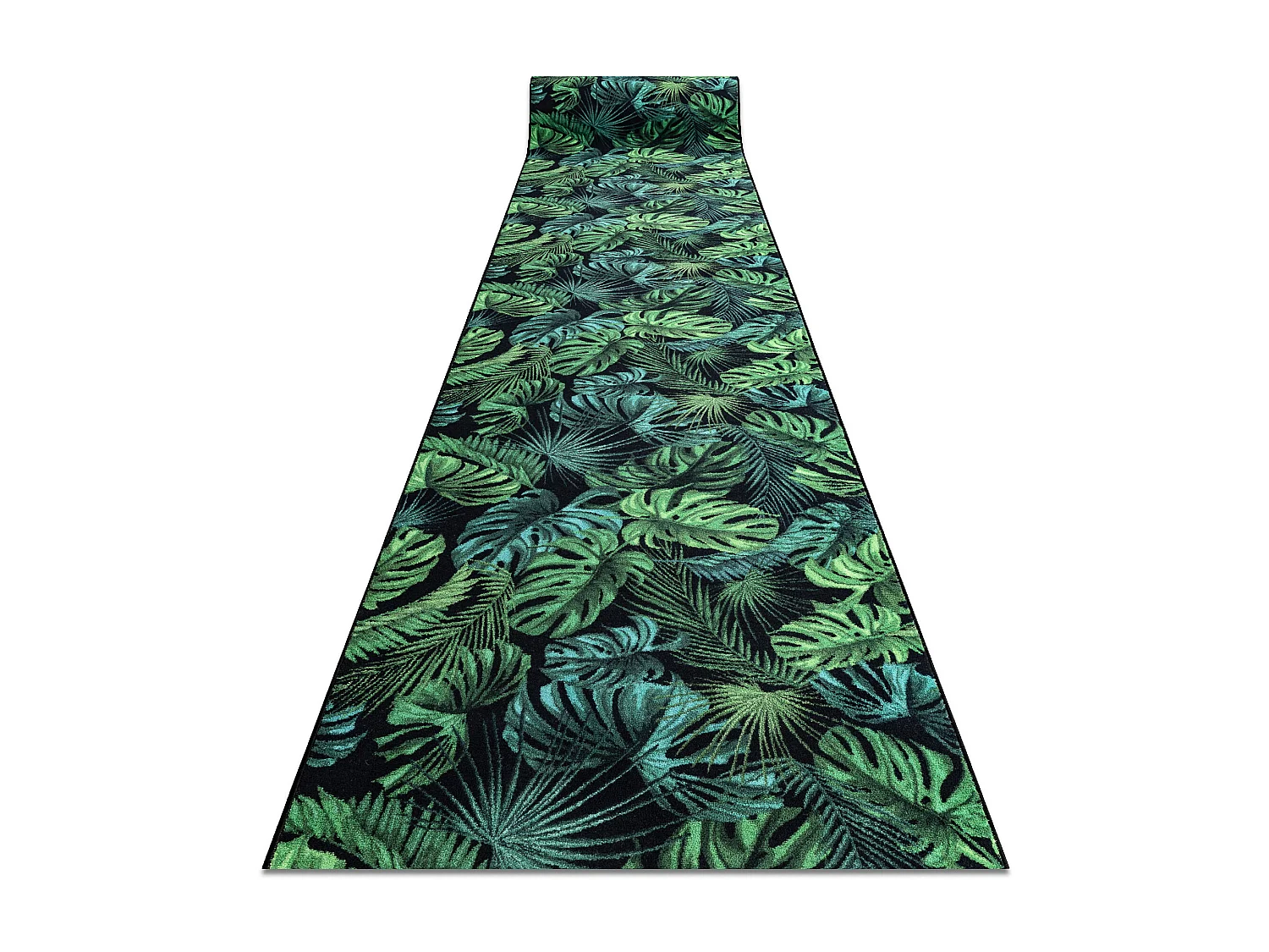 TAPIS DE COULOIR antidérapant MONSTERA Feuilles la gomme vert 80x510 cm
