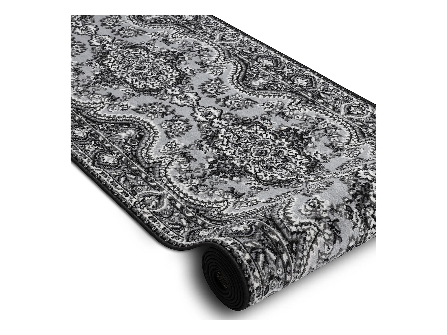 TAPIS DE COULOIR BCF MORAD Wiosna rougette gris 80x320 cm