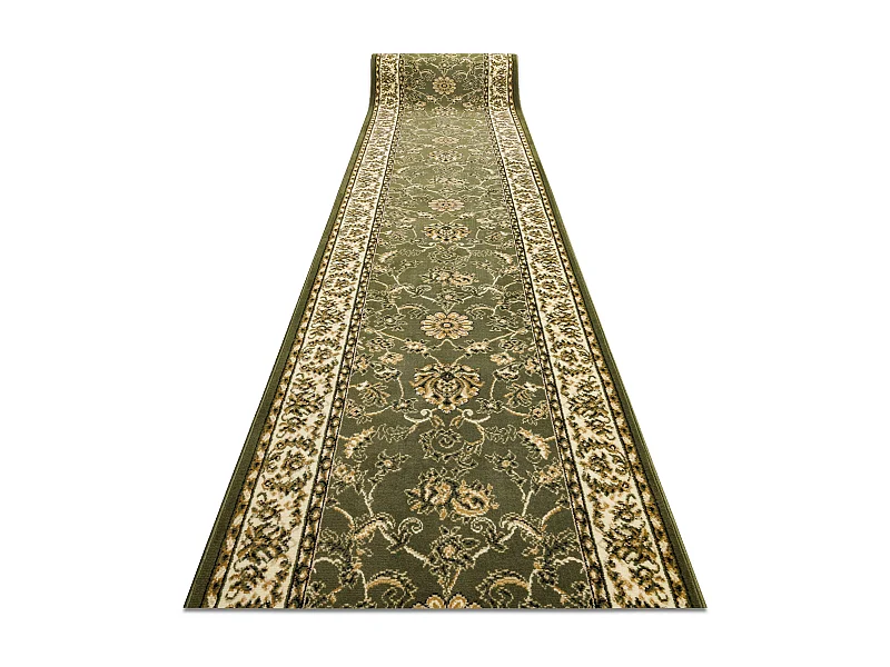 TAPIS DE COULOIR BCF MORAD Klasyk classique olive verte 120x120 cm