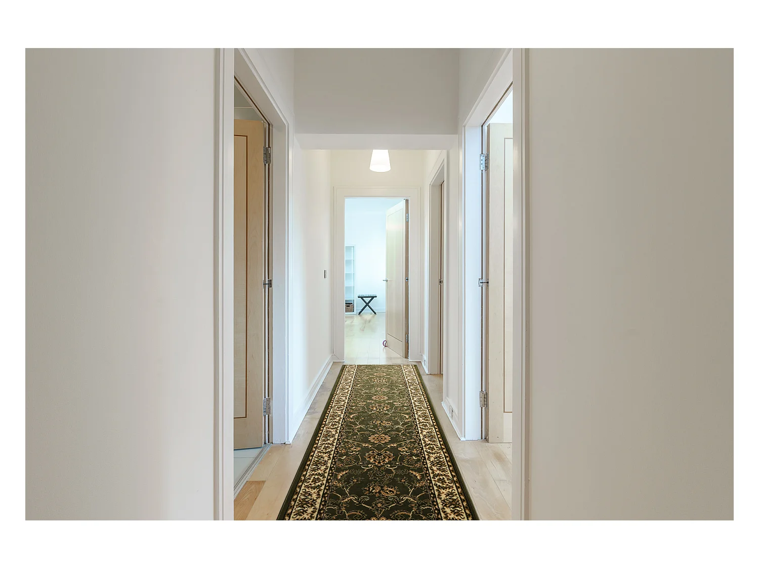 TAPIS DE COULOIR BCF MORAD Klasyk classique olive verte 70x160 cm