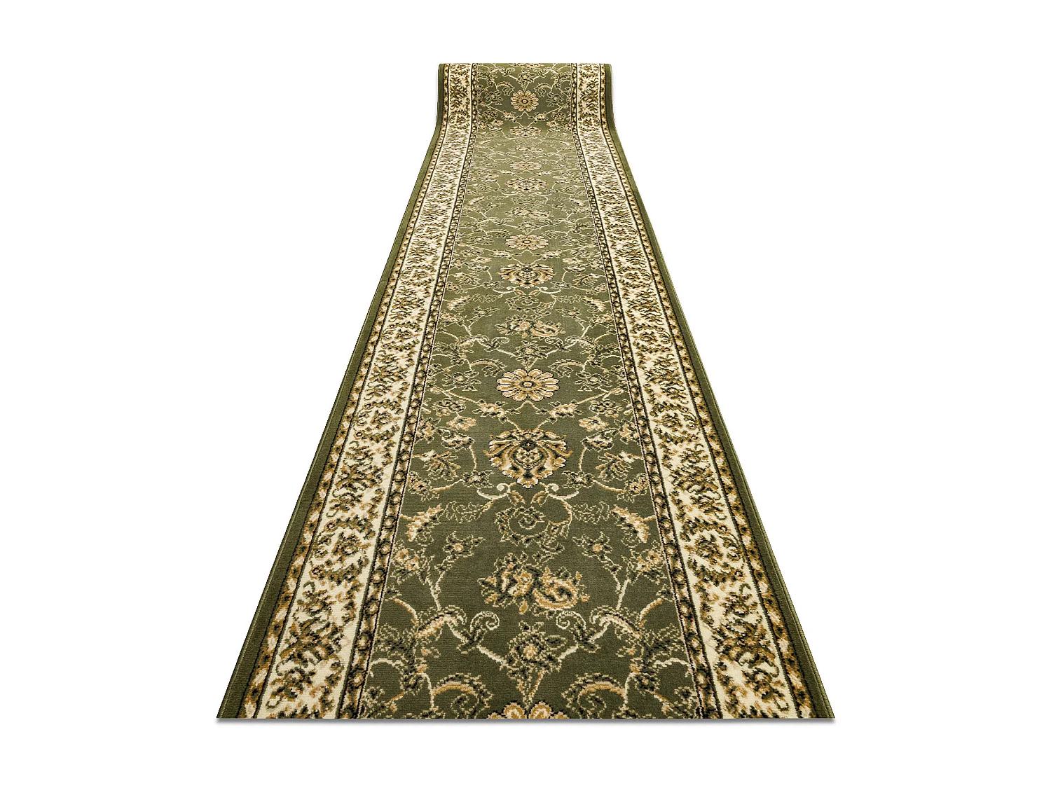 TAPIS DE COULOIR BCF MORAD Klasyk classique olive verte 120x200 cm