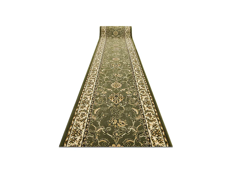 TAPIS DE COULOIR BCF MORAD Klasyk classique olive verte 80x500 cm