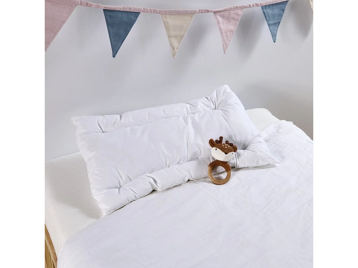 Oreiller bébé plat Anti-acariens 40x60cm